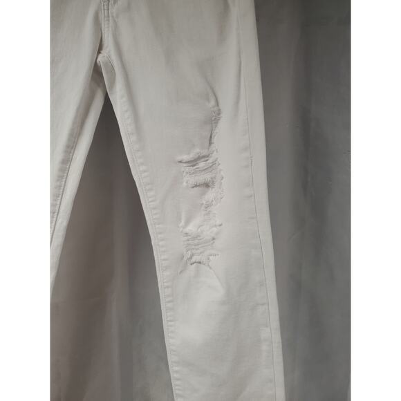 Nature Womens Estilo Jeans Skinny Ripped Distressed Stretch White Size 7/27 - Picture 7 of 11